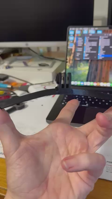Soporte flexible cámara acción GoPro Insta360 para casco y moto | Impresión 3D